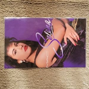 MAC ,Selena poster,  face chart , and Brush